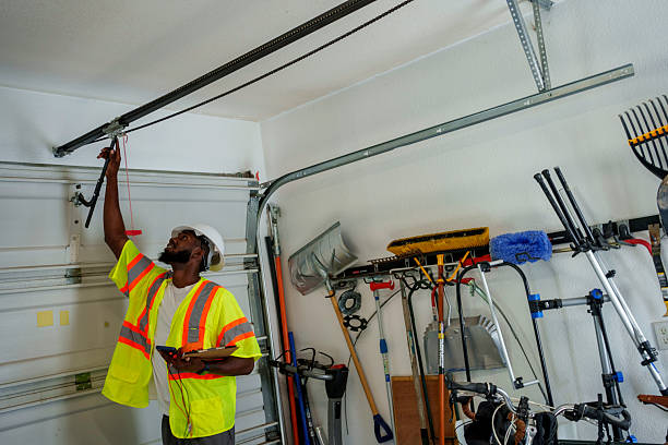 Professional Garage Door Panel Replacement technician working in Bystrom, CA